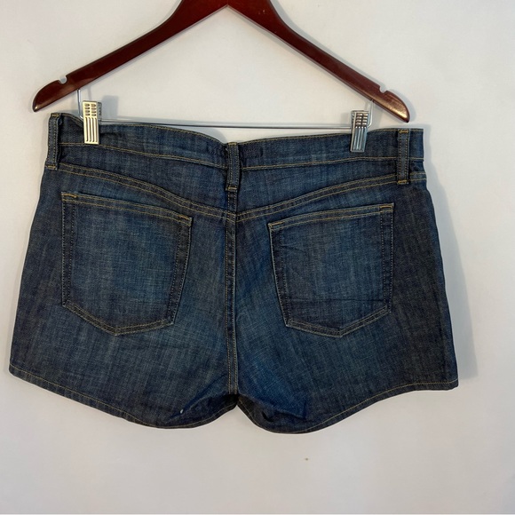 Ralph Lauren Sport Jean Shorts Womens 31 Blue Denim Cotton Flag Logo Dark Wash - Picture 4 of 4